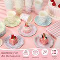 Yungyan 216 Pc Gingham Party Supplies Set Plates Cups Napkins Classic Color by Deal US