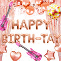 GallaRato 31 PCS Singer Birthday Balloons Decorations Rose Gold Pink Silver by Deal US