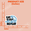 HYKADEUS Funny Volleyball Stickers 3"x2.2" Waterproof Vinyl Decals 3Pcs Retro by Deal US