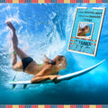 Yuntau Swimming Coach Frame Plaque Blue Wood Chips Signature Pen Gift by Deal US