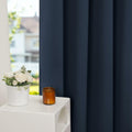Deconovo Blackout Door Curtain Double Layer Insulated Navy 38x80 1 Panel by Deal US