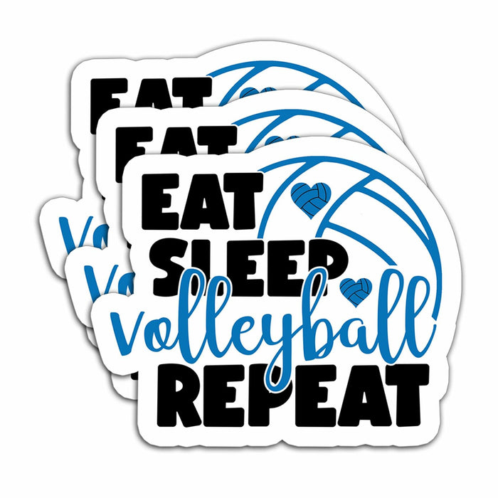 HYKADEUS Funny Volleyball Stickers 3"x2.2" Waterproof Vinyl Decals 3Pcs Retro by Deal US