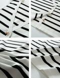Chevara Women's Sleeveless Striped Sweater Vest V Neck White Size S by Deal US
