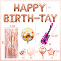 GallaRato 31 PCS Singer Birthday Balloons Decorations Rose Gold Pink Silver by Deal US