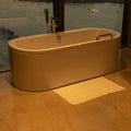 Mosobam Luxury Turkish Bath Mat 20x34 White 1000 GSM Bamboo Viscose Cotton by Deal US