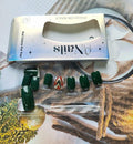 WLGDLH 24Pcs Dark Green Square Christmas Tree Glitter Press On Nails by Deal US