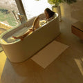 Mosobam Luxury Turkish Bath Mat 20x34 White 1000 GSM Bamboo Viscose Cotton by Deal US