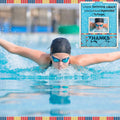 Yuntau Swimming Coach Frame Plaque Blue Wood Chips Signature Pen Gift by Deal US