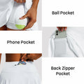 LXNMGO Women's High Waist Pleated Tennis Skirt with 4 Pockets White Size M by Deal US