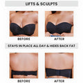 Woobilly Strapless Non Padded Push Up Convertible Bra Black Size 44F by Deal US
