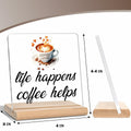 LUODWSST Funny Coffee Lovers Acrylic Decorative Sign White Kitchen Bar Decor by Deal US