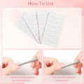BOMOQING Cuticle Pusher 2PCS & 60 Nail Sand Polishing Tablets Silver Kit by Deal US