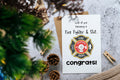 LouiseGifts Fire Fighter Graduation Card Red Paper 5x7 inches Modern Style by Deal US