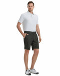 M MAELREG Mens Lightweight Water-Resistant Golf Shorts Black Grid Size 32 by Deal US