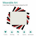 Crab HTV Heat Transfer Vinyl 8 Pack PU Glitter Puff 12x10 Inch by Deal US