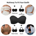 Woobilly Strapless Non Padded Push Up Convertible Bra Black Size 44F by Deal US