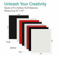Crab HTV Heat Transfer Vinyl 8 Pack PU Glitter Puff 12x10 Inch by Deal US