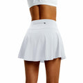 LXNMGO Women's High Waist Pleated Tennis Skirt with 4 Pockets White Size M by Deal US