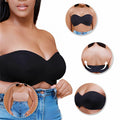 Woobilly Strapless Non Padded Push Up Convertible Bra Black Size 44F by Deal US