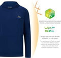 UVSAI Men's UPF 50+ Hoodie Shirt Long Sleeve Vented Tee Blue Size 2XL by Deal US