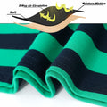 LEDING Stripes Men's Summer Cotton Short Sleeve Crew Neck T-Shirt Green&Blue S by Deal US