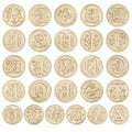 QINGNING Alphabet Brass Wax Seal Stamps with Wood Handles Color W by Deal US
