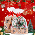 Kolewo4ever Christmas Snowflake Cellophane Bags 20pcs 16x24in Red Floral by Deal US