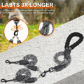 Mengbei Tribe Double Dog Leash Detachable 360° Swivel Reflective Grey Size L by Deal US