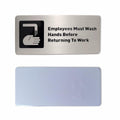 ACFELT Employees Must Wash Hands Sign Aluminum 7x3 Double Sided Tape by Deal US