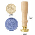 QINGNING Alphabet Brass Wax Seal Stamps with Wood Handles Color W by Deal US