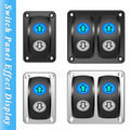 CECINIR 1 Way Zinc Alloy Silver Flush Mount Panel Button Switch Holder by Deal US