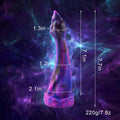 HISDOJIP 7.7in Liquid Silicone Dragon Anal Plug Trainer Purple Suction Cup by Deal US