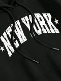 LilyCoco Women's Oversized Graphic Hoodie Sweatshirt Black Size L by Deal US