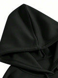 LilyCoco Women's Oversized Graphic Hoodie Sweatshirt Black Size L by Deal US