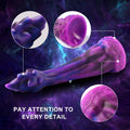 HISDOJIP 7.7in Liquid Silicone Dragon Anal Plug Trainer Purple Suction Cup by Deal US