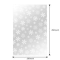 Kolewo4ever Christmas Snowflake Cellophane Bags 20pcs 16x24in Red Floral by Deal US