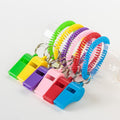 Vocoliday 24pcs Sport Whistle Bracelets with Keychain Plastic Halloween Birthday by Deal US