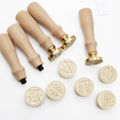 QINGNING Alphabet Brass Wax Seal Stamps with Wood Handles Color W by Deal US