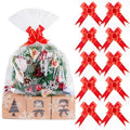 Kolewo4ever Christmas Snowflake Cellophane Bags 20pcs 16x24in Red Floral by Deal US