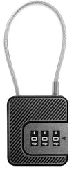 Coipdfty 3-Digit Combination Lock with Flexible Steel Cable Waterproof Black 1 by Deal US