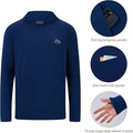 UVSAI Men's UPF 50+ Hoodie Shirt Long Sleeve Vented Tee Blue Size 2XL by Deal US