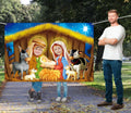 DoraDream Nativity Scene Face Hole Backdrop 5x3.3 ft Rustic Christmas by Deal US