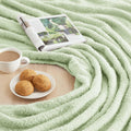 CYMULA Knit Throw Blanket Mint Green Lightweight Plush 50x60 inches by Deal US