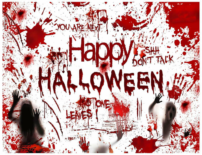YYNXSY Halloween Photography Backdrop Red 10x8ft Spooky Ghost YY-3040 by Deal US