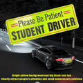 Yourkar 2PCS Magnetic Student Driver Reflective Car Safety Warning Stickers by Deal US
