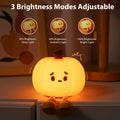 Wastou Pumpkin Silicone Night Light 3-Level Dimmable Rechargeable Orange by Deal US