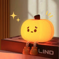 Wastou Pumpkin Silicone Night Light 3-Level Dimmable Rechargeable Orange by Deal US