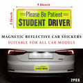 Yourkar 2PCS Magnetic Student Driver Reflective Car Safety Warning Stickers by Deal US