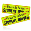 Yourkar 2PCS Magnetic Student Driver Reflective Car Safety Warning Stickers by Deal US