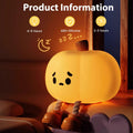 Wastou Pumpkin Silicone Night Light 3-Level Dimmable Rechargeable Orange by Deal US
